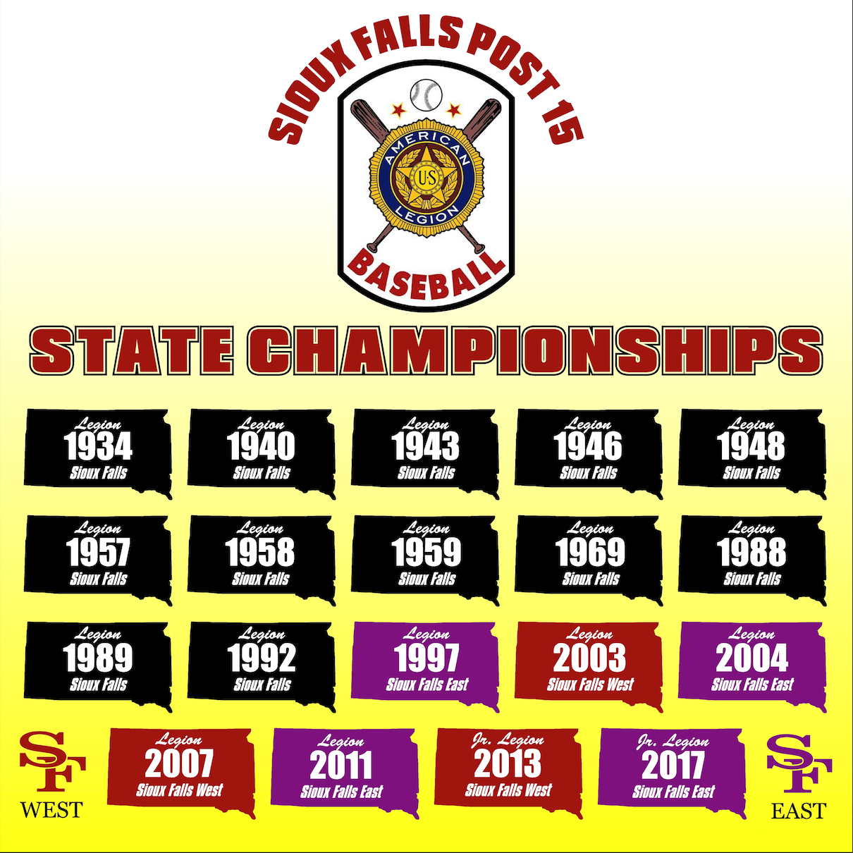 Baseball American Legion Post 15 Sioux Falls, SD